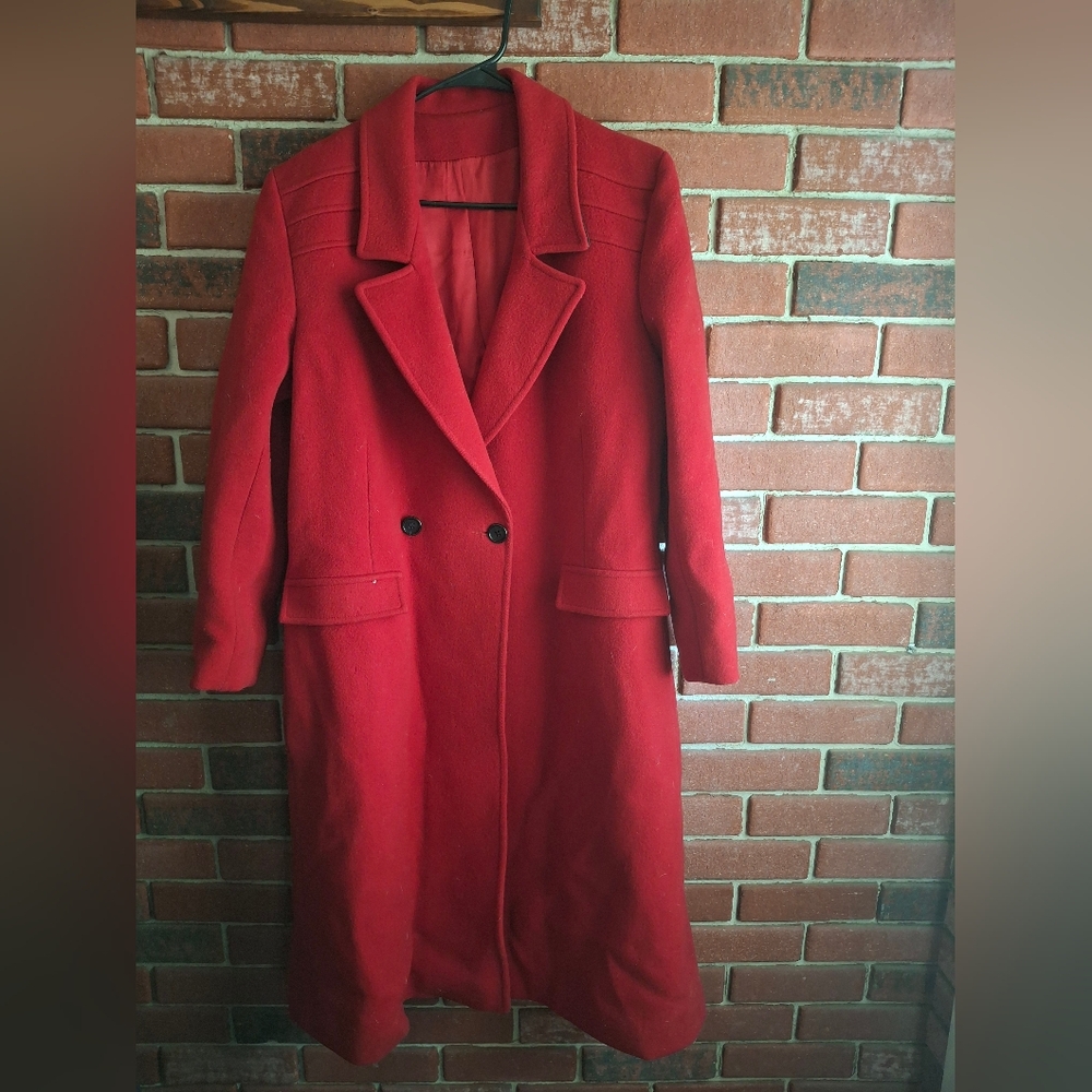 Vintage Luba red wool coat